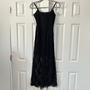 Long Black Lace Maxi Dress